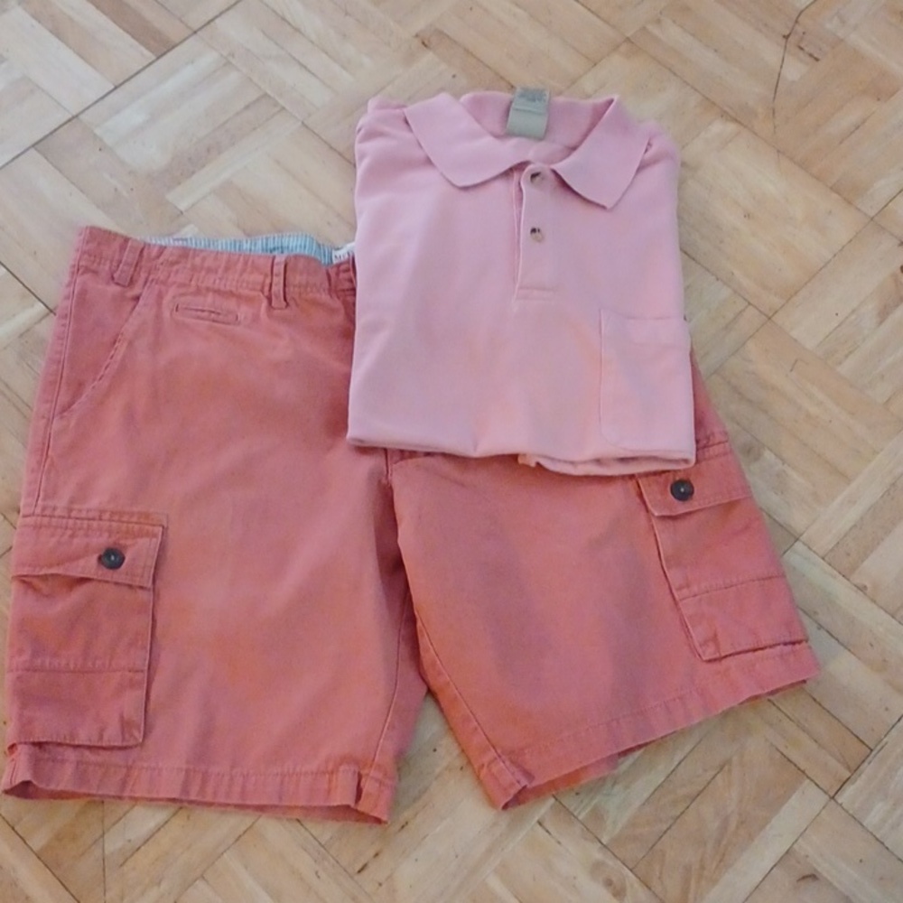 Merona cargo shorts and Scandia woods shirt men's size 42, xlarge